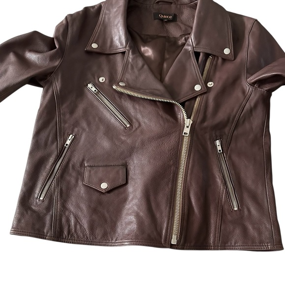 Quince Oversized Leather Moto Jacket - Picture 7 of 9
